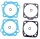 Head gaskets pair Teflon 3-5/8" bore Evo