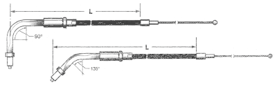 Chromite Throttle cable BT96 LN=41" 90dg (IT)