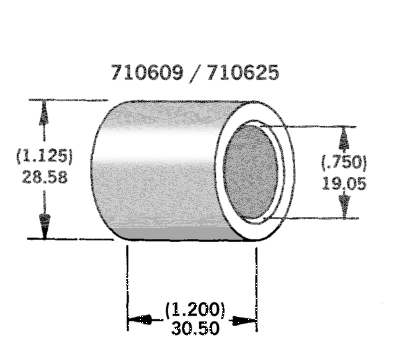Axle spacer zinc plated #41592-79 (IT)