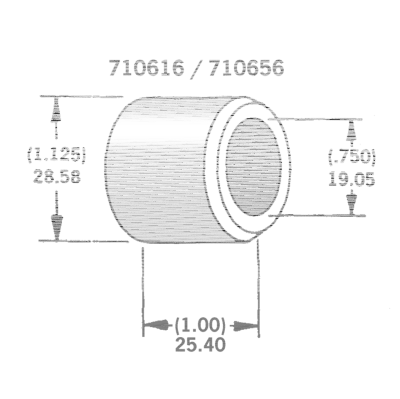 Axle spacer zinc plated #43657-89 (IT)