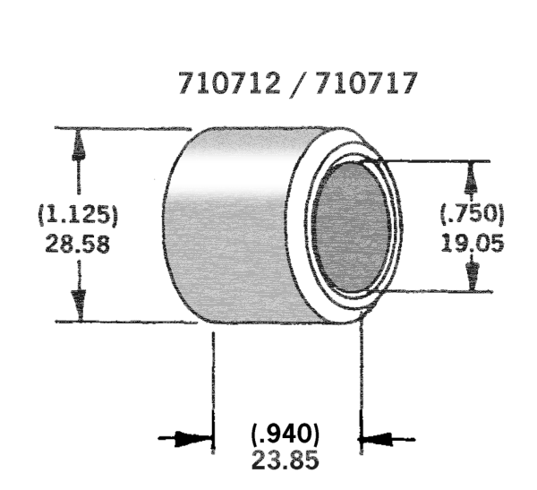 Axle spacer zinc plated #43617-95 (IT)