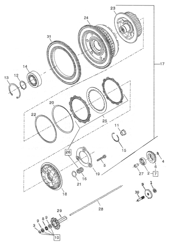 10pck Rear clutch housing retaining ring (IT)