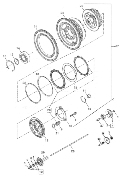 10pck Rear clutch housing retaining ring (IT)