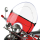 NC Vintage Beaded Shield Red BT36-48 (IT)