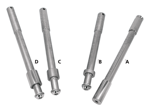 Axle complete w/spacers f3/4" hidden (IT)