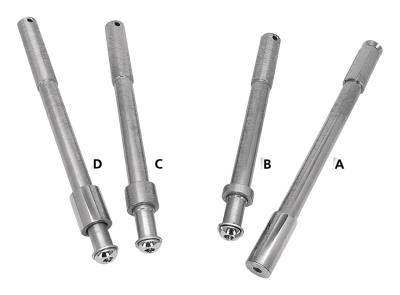 Axle complete w/spacers f3/4" hidden (IT)