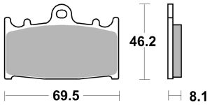SBS HF brake pads Beringer & ZPN148166/7