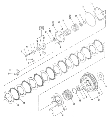 Clutch Drum XL71-80 w/bearing, Kickstart (IT)