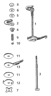 Screw steeringdamper all BT 36-48 (IT)