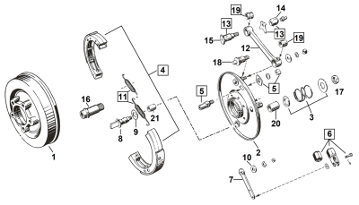 Brake shackle chrome BT/WLC/Servi (IT)