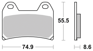 SBS Brake pads PM 1-piece RR brake F*ST