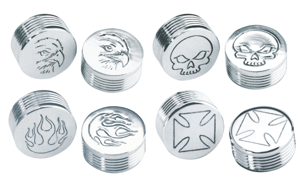 Buttonhead Bolt cap 1/4" Flame design (IT)