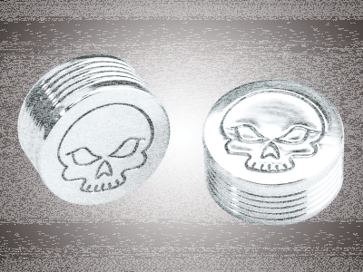 Buttonhead Bolt cap 1/4" Flame design (IT)