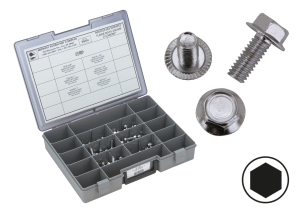 Assortment tray indent hex serrated (IT)