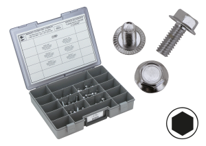 Assortment tray indent hex serrated (IT)