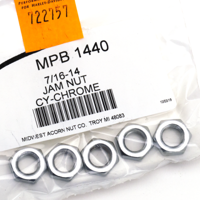 5Pck Jam Nut 7/16-14, UNC