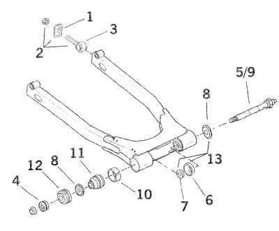 RUBBER REAR FORK MOUNT PAIR (IT)