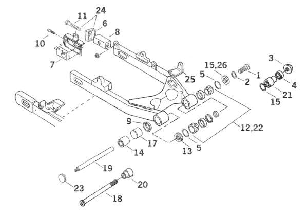 Timken swingarm bearing (IT)