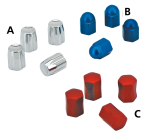 4Pck Nugget Design Valve Stem Cap Blue