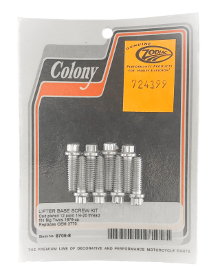 Zinc 12-Pnt screws 1/4-20x7/8", set/8 (IT)