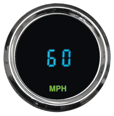 Round Mini Speedometer 2-1/16" MPH (IT)