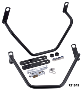 Black Saddle Bag Supports FXD06-17