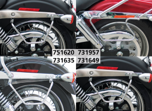 Chrome saddlebag supports FXDF08-17