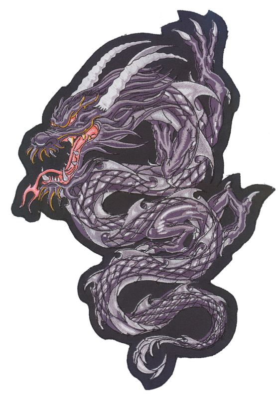 Gray Dragon patch 12"x8.5" (IT)
