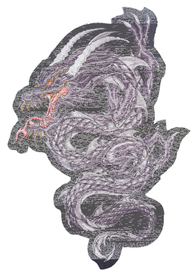 Gray Dragon patch 12"x8.5" (IT)