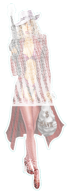 Gangster babe decal 2.75"x8.36" (IT)