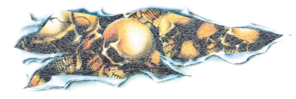 Skull shread left decal 2 3/4"x8 1/8" (IT)