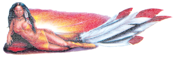 Indian girl left decal 2.68"x8.25 (IT)