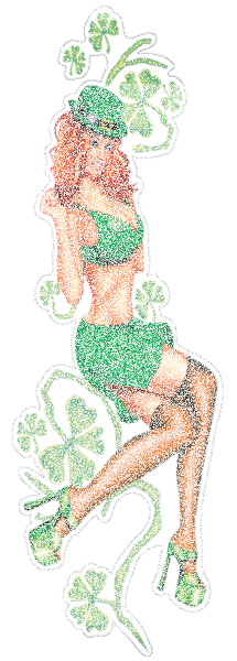 Irish lass babe decal 2.7"x8.3" (IT)