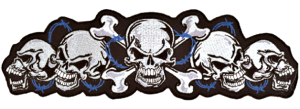 String of Skulls patch 12.25"x3.5" (IT)