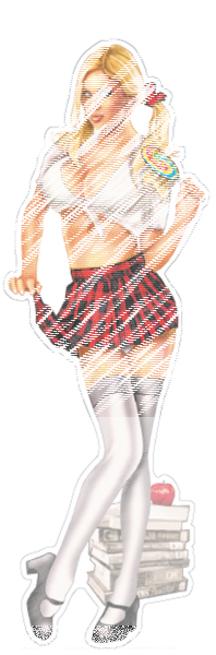 Mini Decal School Babe (IT)