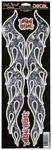 Skull Flame L&R white trim 15.37"x5.43" (IT)