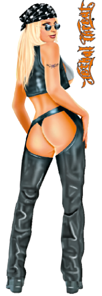 HARLEY HOTTIE DECAL 3"X10" (IT)