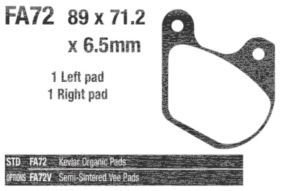 EBC-V Brake pads XL/FLT 44099-77 (IT)