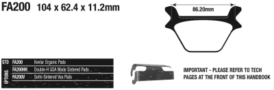 EBC-V 87-99 RR brake pads (IT)