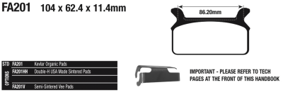 EBC-V FLH/T86-99 RR brake pads (IT)