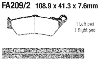 EBC-HH FR XG16-20 Scout 17-up brake pads (IT)