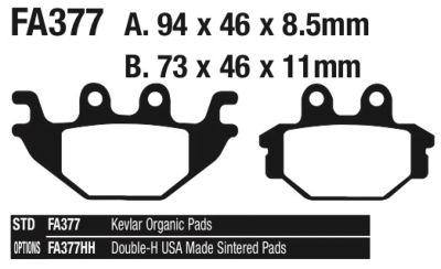 EBC RR brake pads Indian Scout 15-16 (IT)