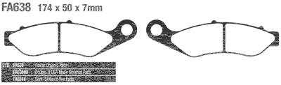 EBC-V Trike 14-18 front brake pads (IT)