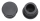 Black plastic tube plug, 1", pair (IT)