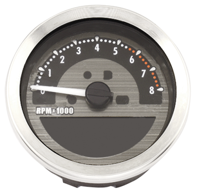 4" Speedo/Tachometer Black KMH/MPH (IT)