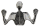 7" Headlamp Visor Ornament Skull Chrome (IT)