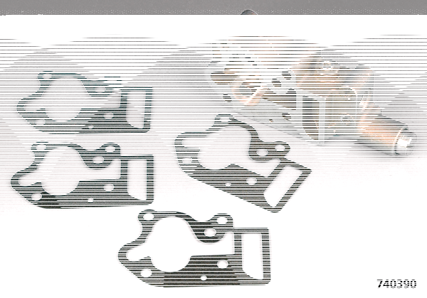 10pck Gasket oil pump cover Black paper (IT)