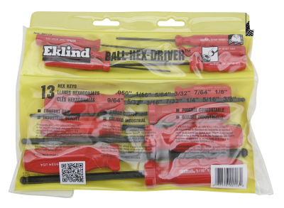 Eklind 13 piece Inch Ball driver set Hex (IT)