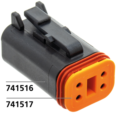 4 Pole black socket housing (IT)