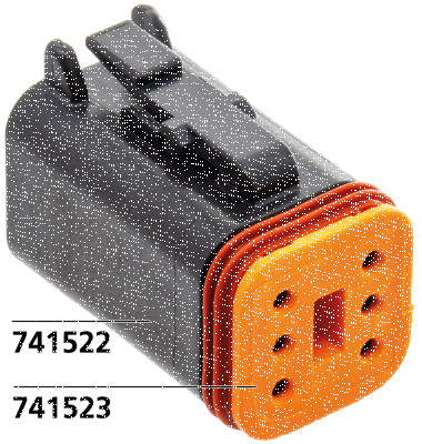 6 Pole black socket housing (IT)